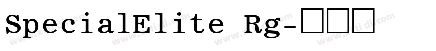 SpecialElite Rg字体转换